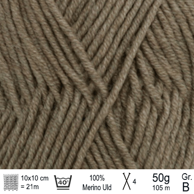 Drops Merino Extra Fine garn farve Lysebrun mix - KreStoffer