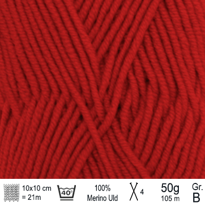 Drops Merino Extra Fine garn farve Rød - KreStoffer