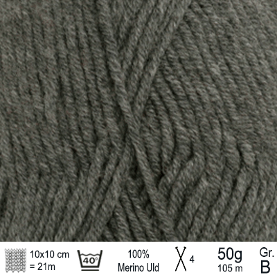 Drops Merino Extra Fine garn Mellemgrå mix