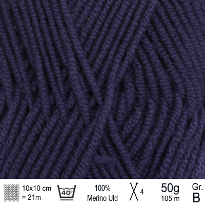 Drops Merino Extra Fine garn farve Mørkeblå - KreStoffer