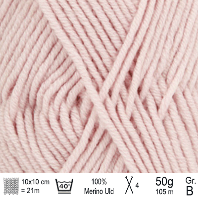 Drops Merino Extra Fine garn Støvet rosa