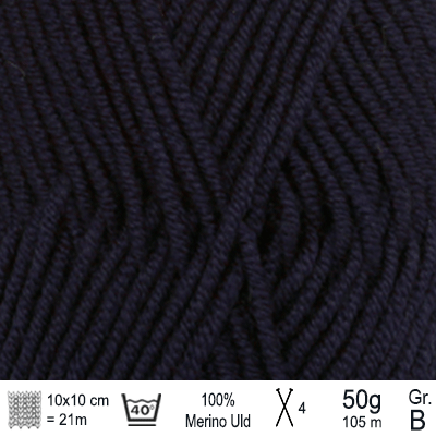 Drops Merino Extra Fine garn farve Marineblå - KreStoffer