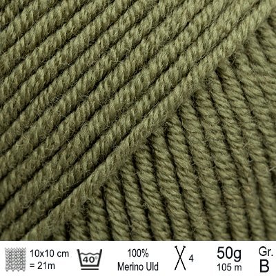 Drops Merino Extra Fine garn Mosgrøn