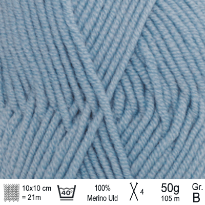 Drops Merino Extra Fine garn farve Lyseblå - KreStoffer