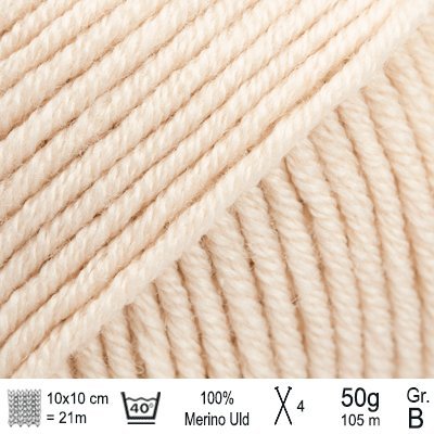 Drops Merino Extra Fine garn farve Lys beige - KreStoffer
