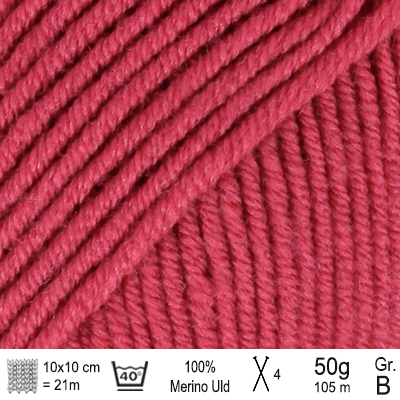 Drops Merino Extra Fine garn farve Mørk rose - KreStoffer