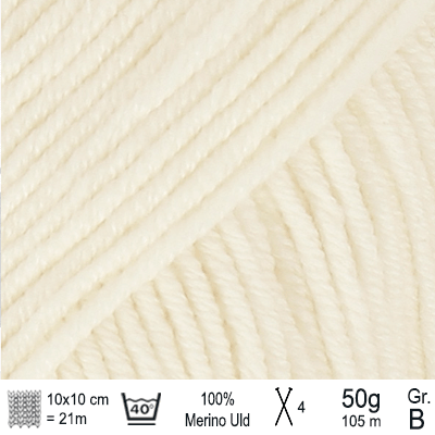 Drops Merino Extra Fine garn farve Natur - KreStoffer