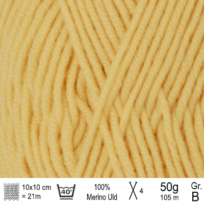 Drops Merino Extra Fine garn farve Lysegul - KreStoffer