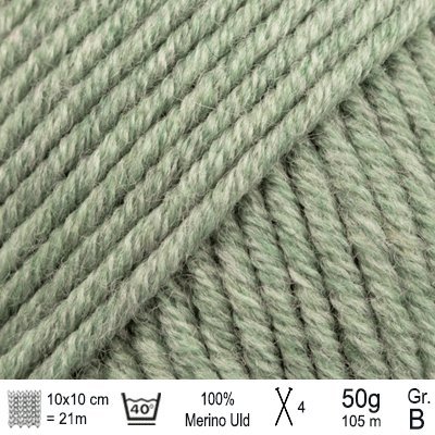 Drops Merino Extra Fine garn farve Salvie grøn mix - KreStoffer