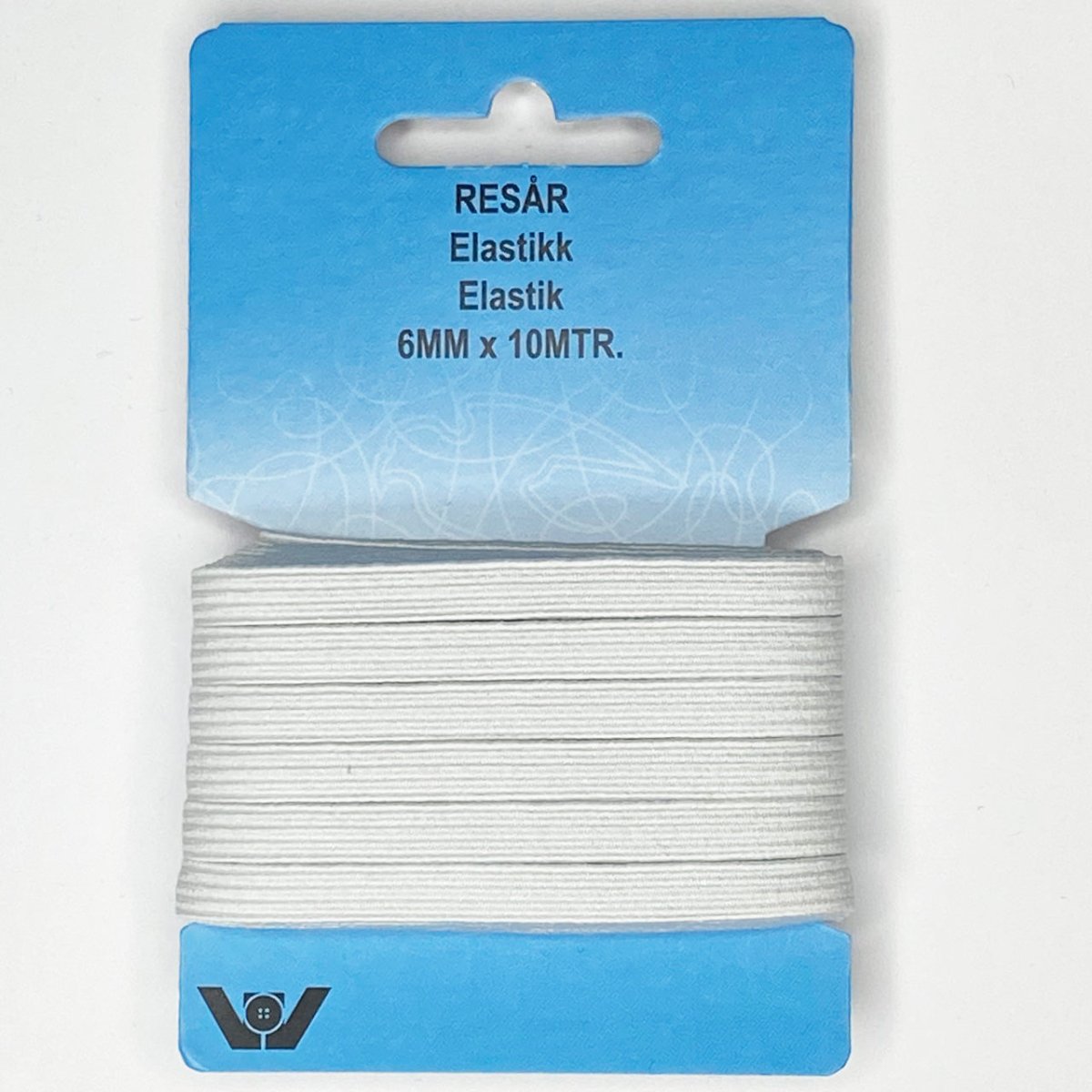 Elastik 6 mm hvid