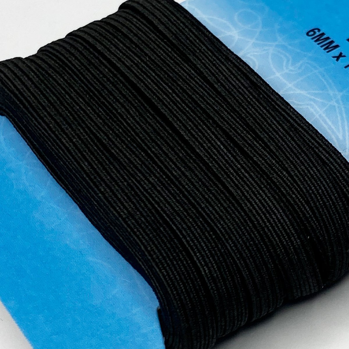 Elastik 6 mm sort