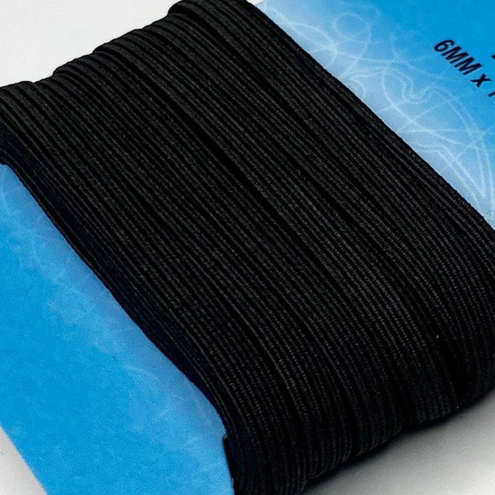 Elastik 6 mm sort