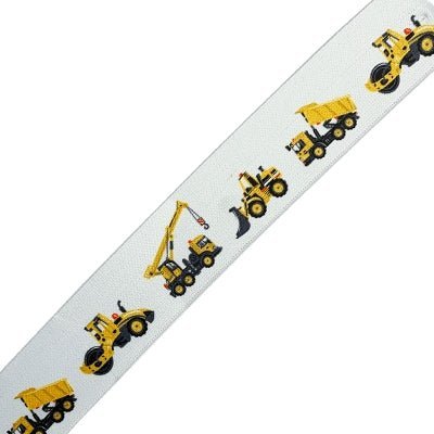 Elastik med gravko og traktor hvid
