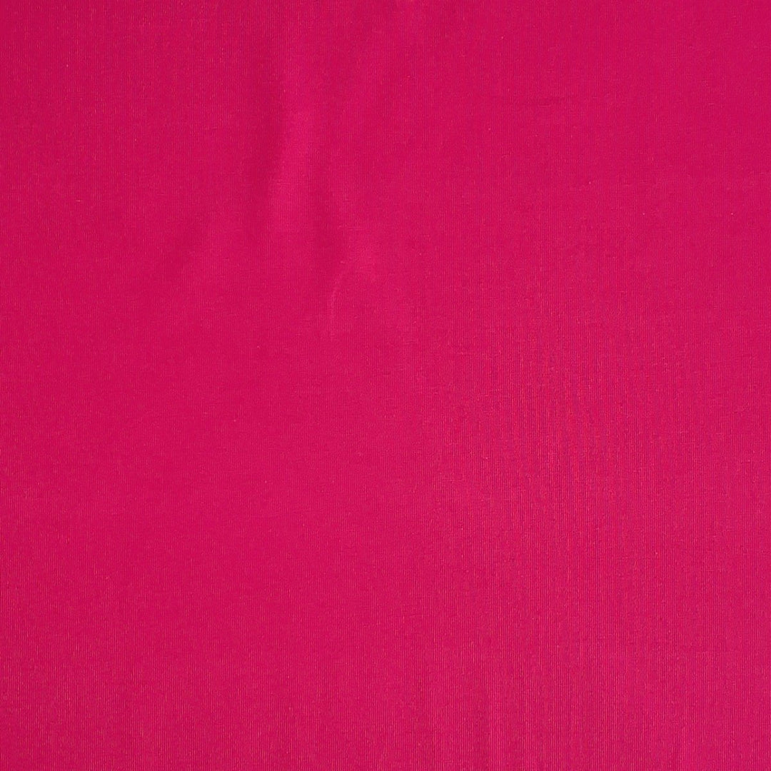 Ensfarvet bomuldsjersey - Fuchsia