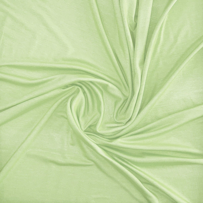 Ensfarvet bomuldsjersey, lys avocado - KreStoffer