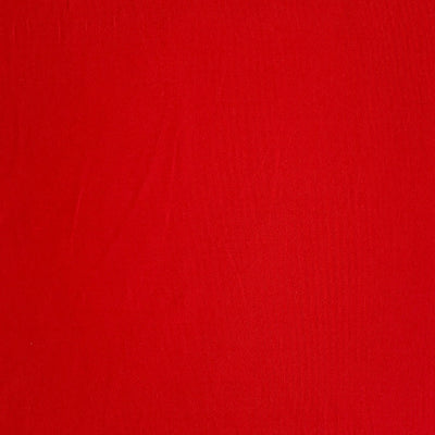 Ensfarvet bomuldsjersey, rød - KreStoffer