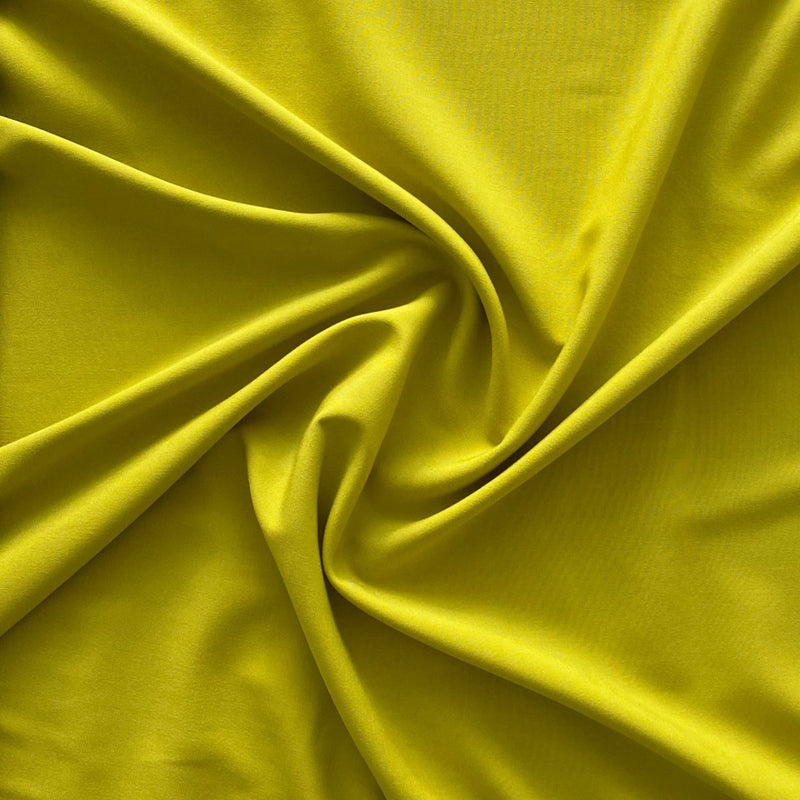 Ensfarvet fast viscose med lidt stræk, lime - KreStoffer