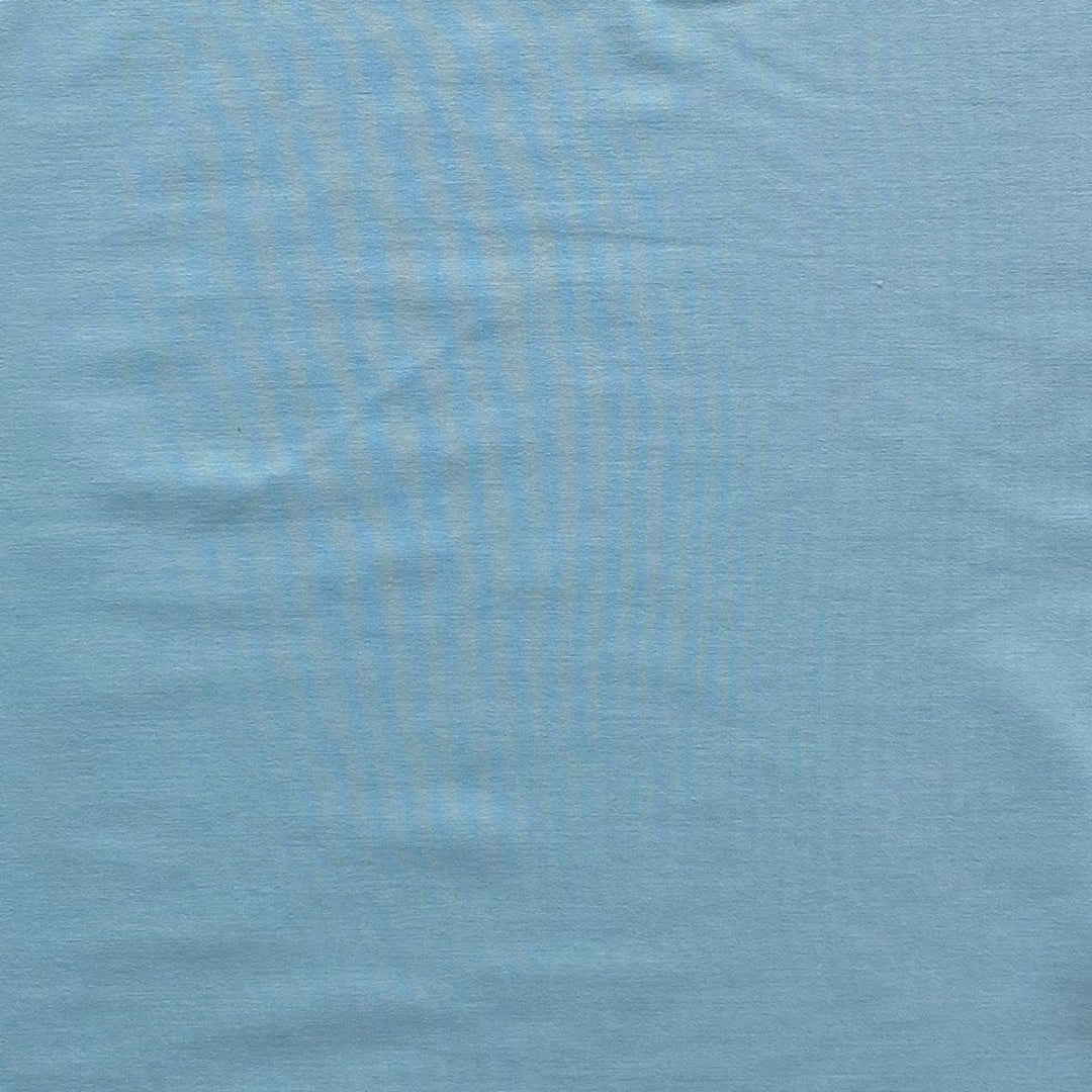 Ensfarvet fast viscose med lidt stræk lyseblå