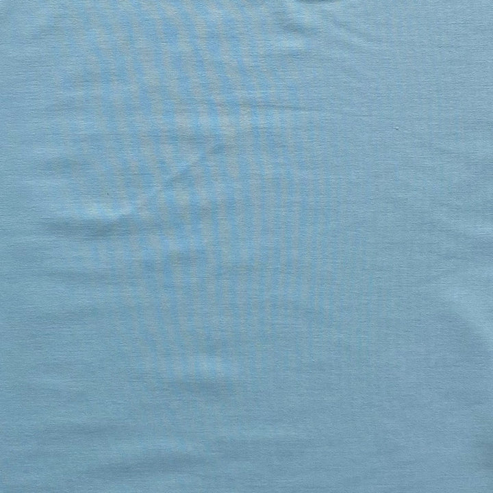 Ensfarvet fast viscose med lidt stræk lyseblå