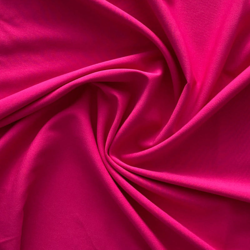 Ensfarvet fast viscose med lidt stræk, pink - KreStoffer