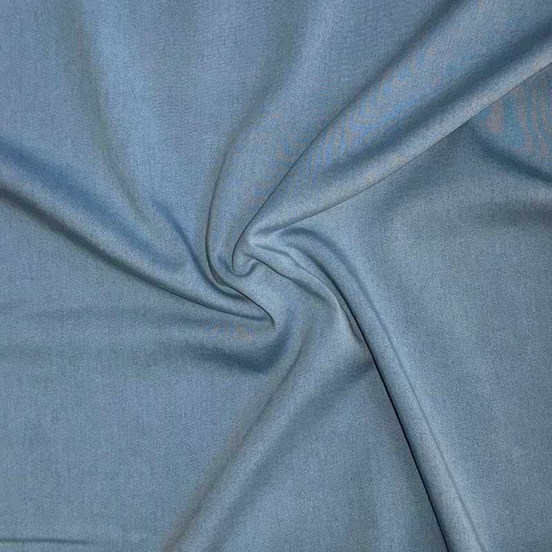 Ensfarvet superstretch Denim, lyseblå - KreStoffer