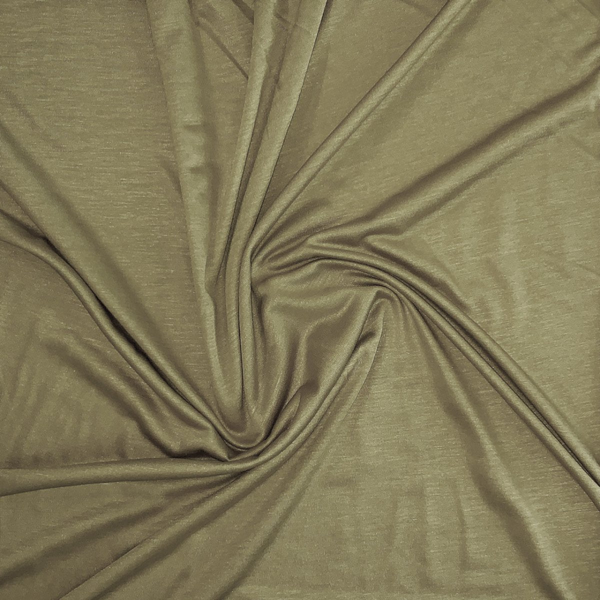 Ensfarvet viscose jersey army