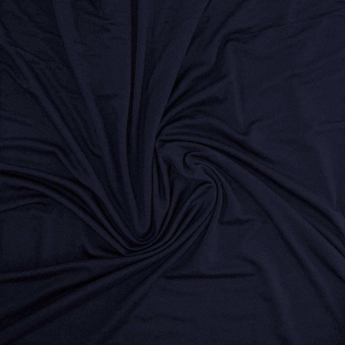 Ensfarvet viscose jersey midnatsblå