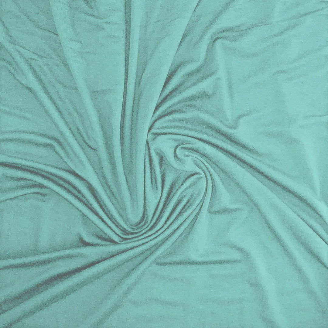 Ensfarvet viscose jersey mint