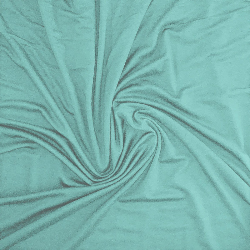 Ensfarvet viscose jersey, mint - KreStoffer