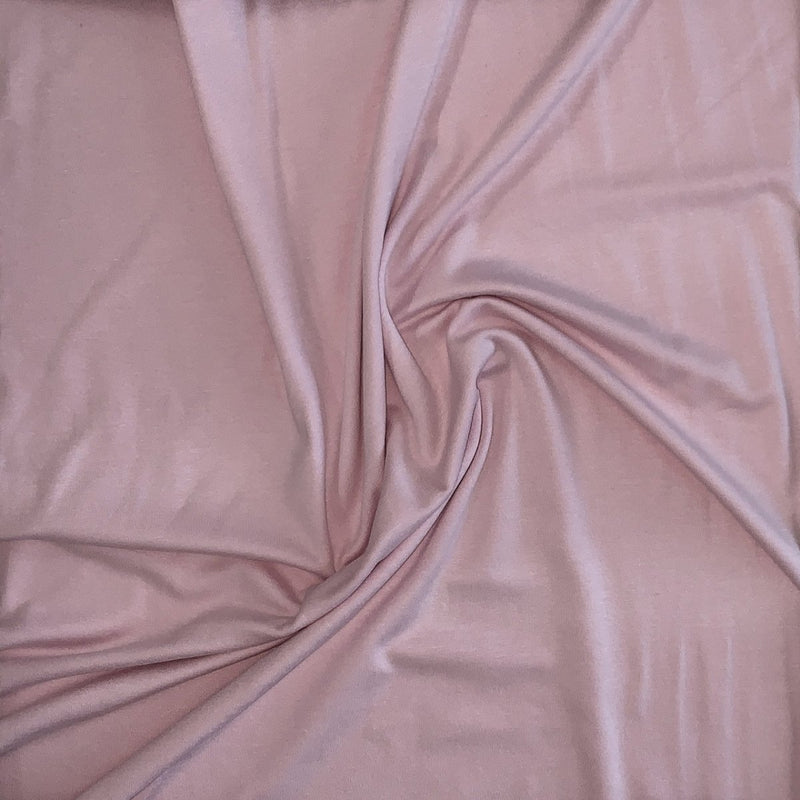 Ensfarvet viscose jersey, rosa - KreStoffer