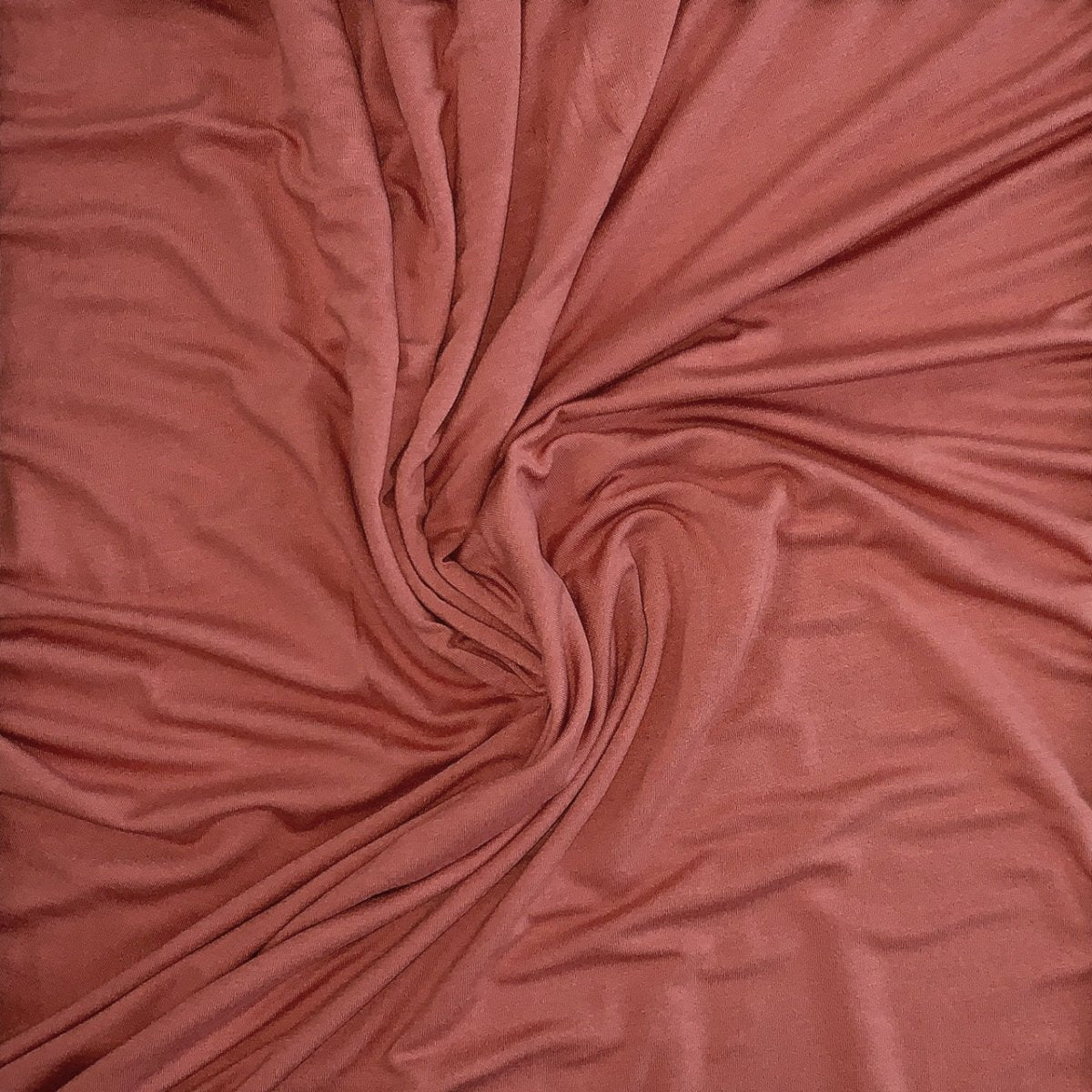 Ensfarvet viscose jersey terrakotta