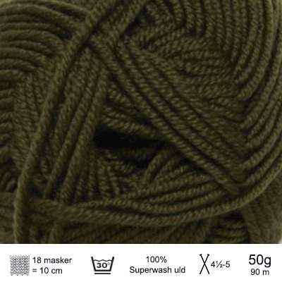 Extrafine merino 90 garn fra Hjertegarn Flaskegrøn
