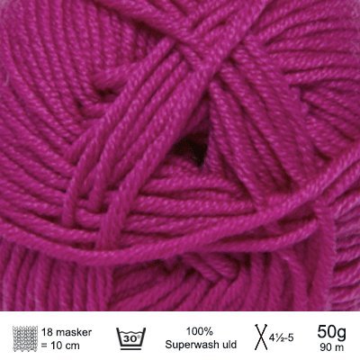 Extrafine merino 90 garn fra Hjertegarn Pink