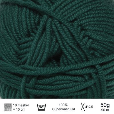 Extrafine merino 90 garn fra Hjertegarn Mosgrøn