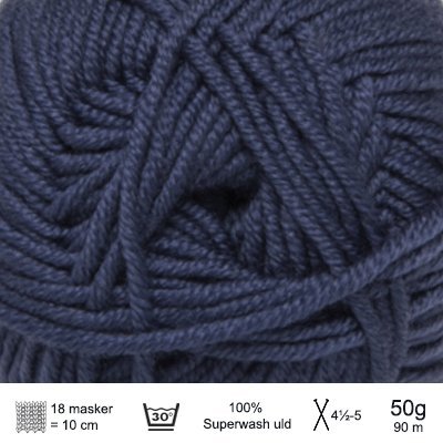 Extrafine merino 90 garn fra Hjertegarn Jeansblå
