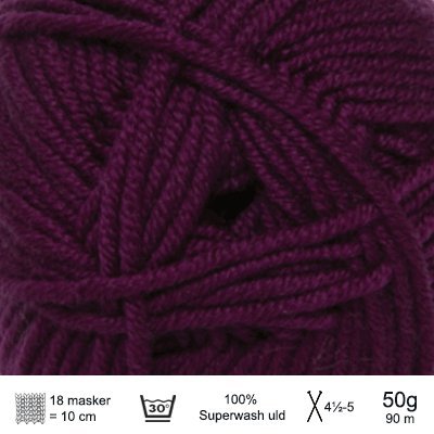 Extrafine merino 90 garn fra Hjertegarn Blomme