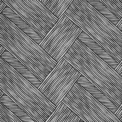 Fast viscose med grafisk streg flet - KreStoffer