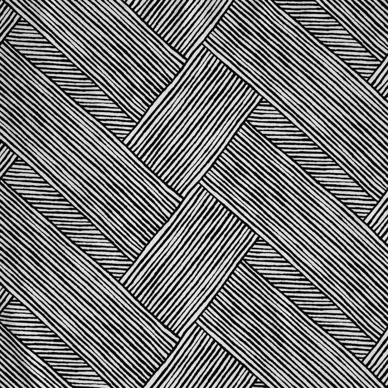 Fast viscose med grafisk streg flet - KreStoffer