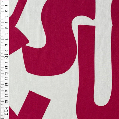 Fast viscose med pink bogstaver - KreStoffer