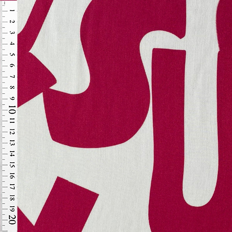 Fast viscose med pink bogstaver - KreStoffer
