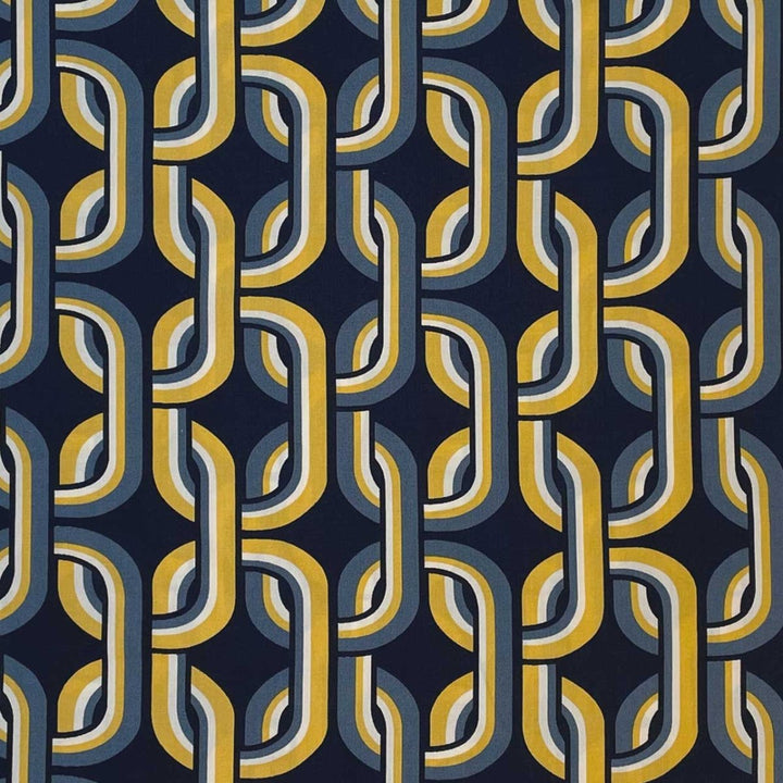 Fast viscose med retro mønster i lænker