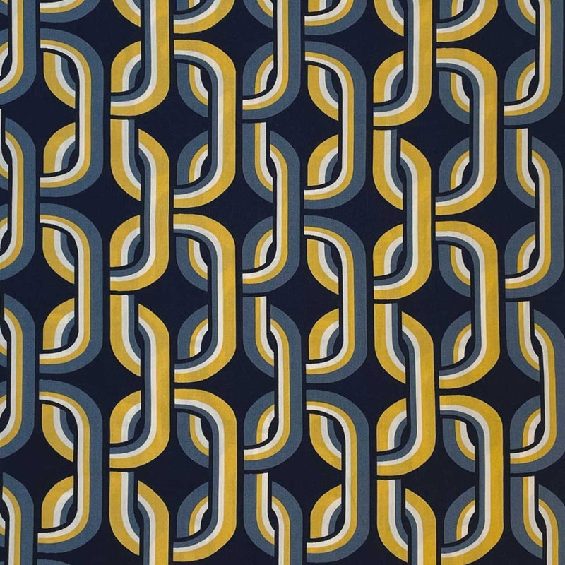 Fast viscose med retro mønster i lænker - KreStoffer