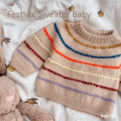 Festival Sweater Baby fra PetiteKnit (Opskrift i fysisk papirudgave)