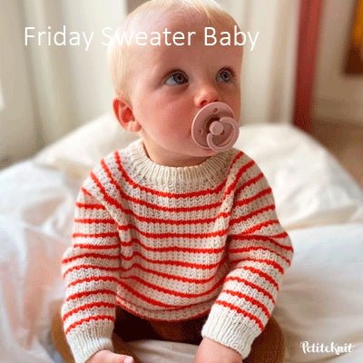 Friday Sweater Baby fra PetiteKnit (Opskrift i fysisk papirudgave) - KreStoffer