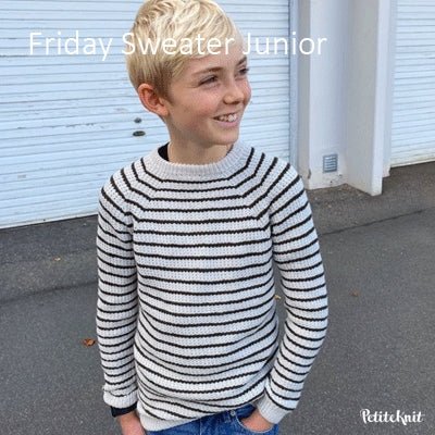 Friday Sweater Junior fra PetiteKnit(Opskrift i fysisk papirudgave) - KreStoffer