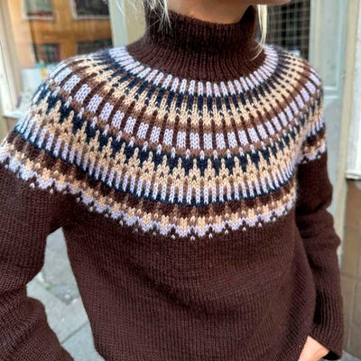 Strikkekit, Celeste Sweater i Peer Gynt garn (LIGE NU inkl. Gratis PetiteKnit opskrift) - KreStoffer