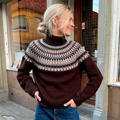 Strikkekit, Celeste Sweater i Peer Gynt garn (LIGE NU inkl. Gratis PetiteKnit opskrift) - KreStoffer
