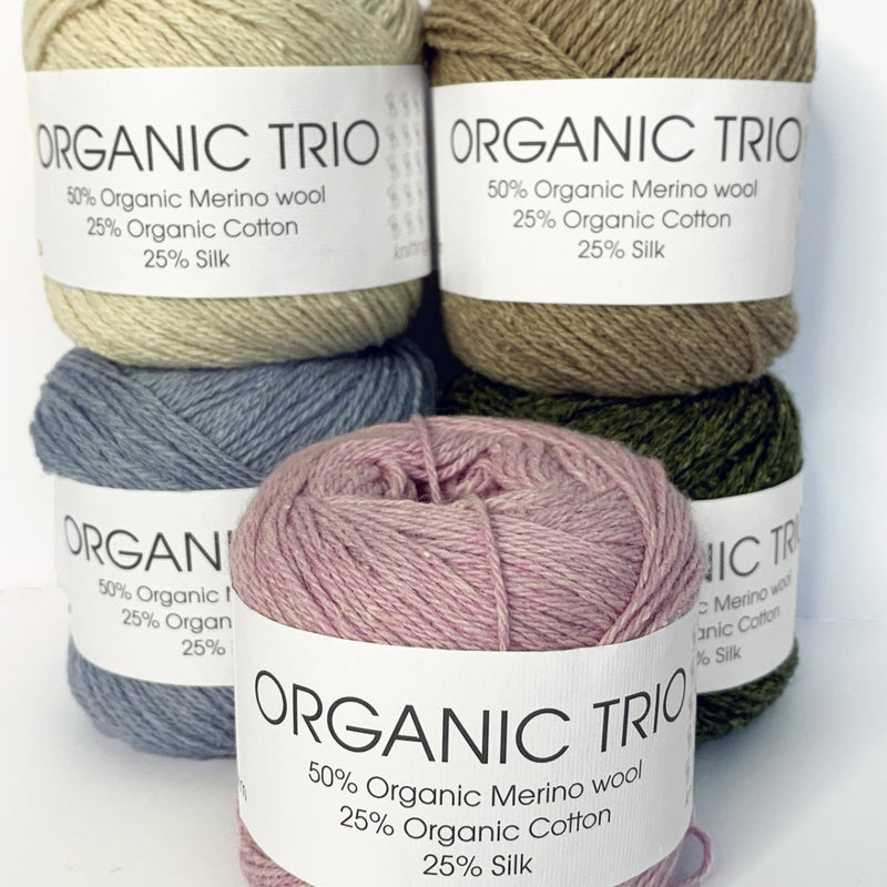 Organic Trio garn fra Hjertegarn - KreStoffer