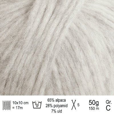 Drops Air garn Farve Perlegrå mix - KreStoffer