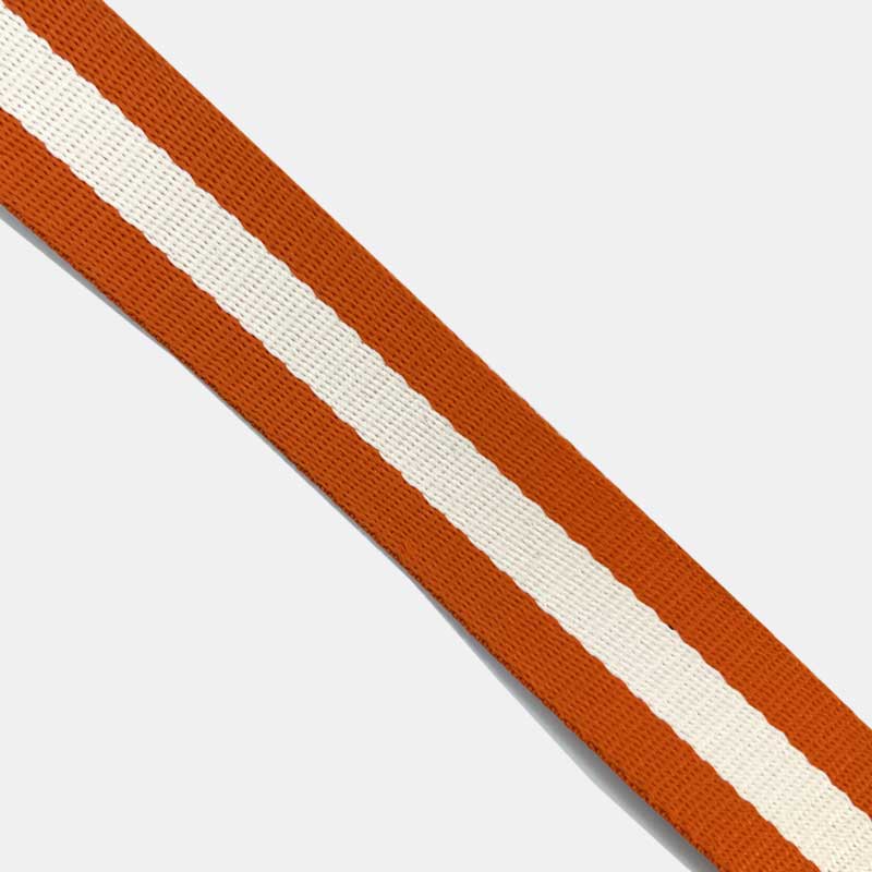 Gjordbånd 30 mm, orange/offwhite - KreStoffer